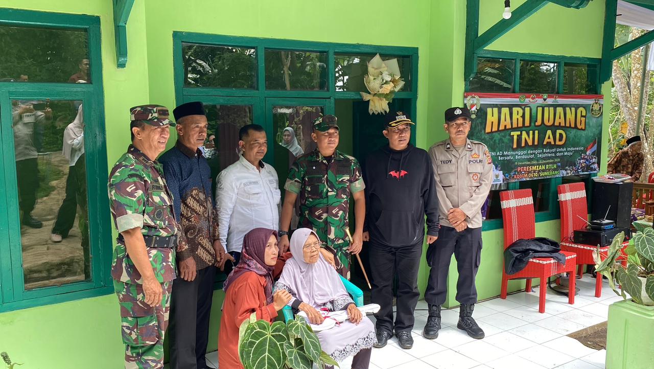 Sinergitas BAZNas Kodim 0610/Sumedang Resmikan 11 Unit Simbolis Rehab Rutilahu 