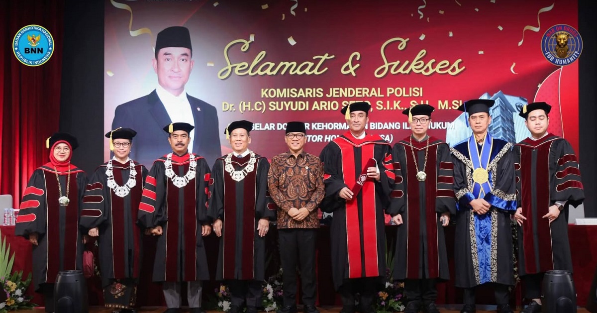 War on Drugs for Humanity, Kepala BNN RI Resmi Menyandang Gelar Doktor Kehormatan 
