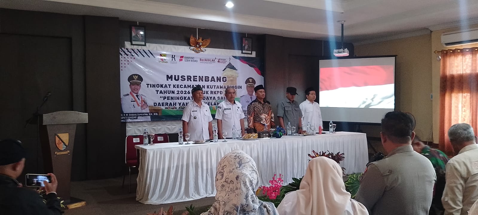 Matangkan RKPD, Camat Kutawaringin dan DPRD Kabupaten Bandung Kompak Hadiri Musrenbang