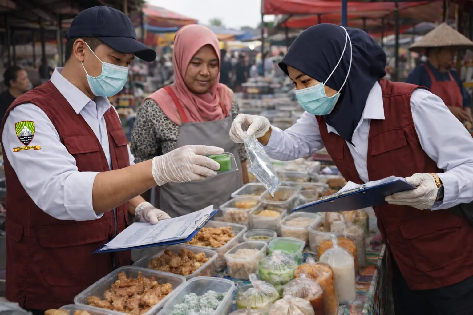 Pastikan Takjil Aman Dikonsumsi, Dinkes Sumedang Gelar Edukasi dan Inspeksi Pedagang