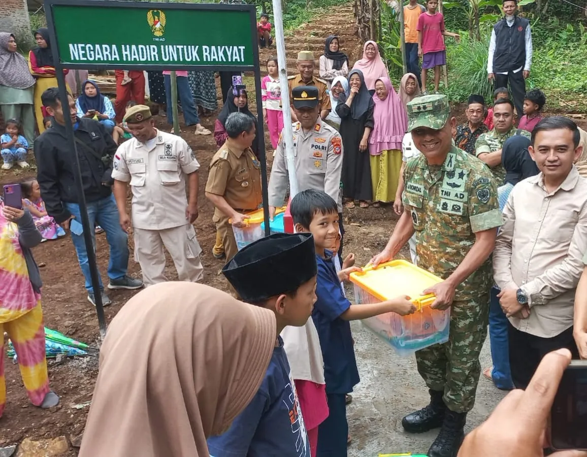 Kodim 0611/Garut Bangun 4 Jembatan Aramco, Akses Warga di Sejumlah Desa Kini Lebih Mudah