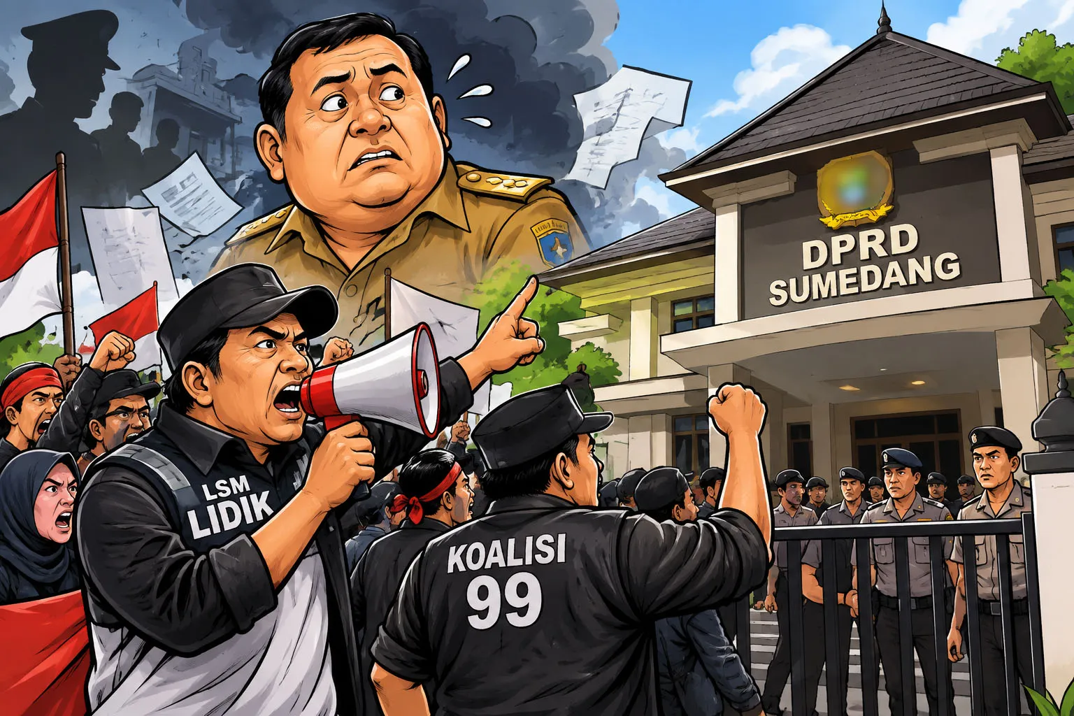 Polemik Wabup Meletup, LSM LIDIK dan Koalisi 99 Bakal Duduki DPRD Sumedang